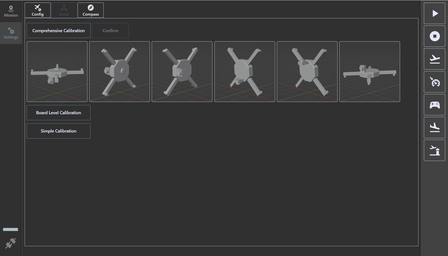 Accelerometer calibration in LOGOS GCS