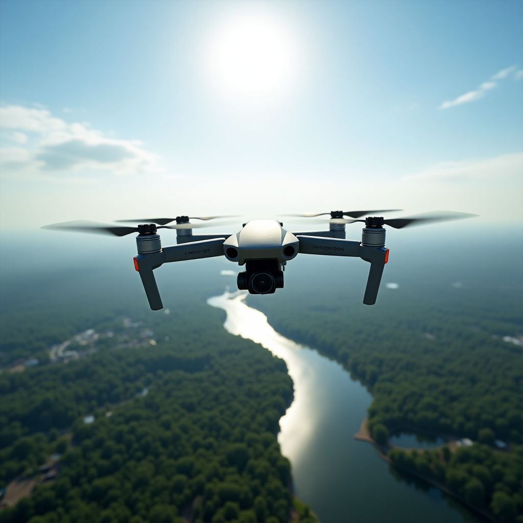 Beautiful photo of drone in the sky